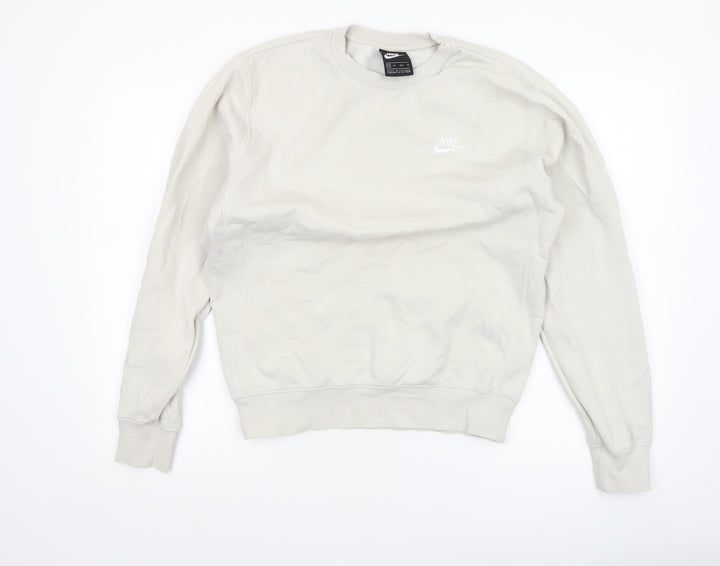 Nike Women’s Beige XS Pullover Sweatshirt Classic Crew Neck