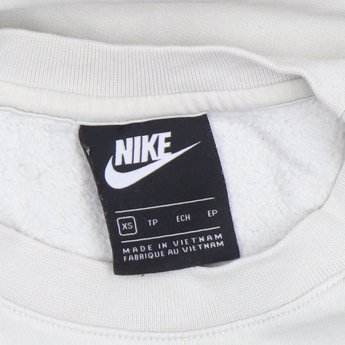 Nike Women’s Beige XS Pullover Sweatshirt Classic Crew Neck