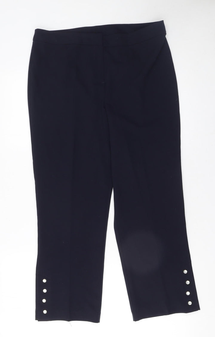 Kaleidoscope Women’s Black Cropped Stretch Trousers UK 12