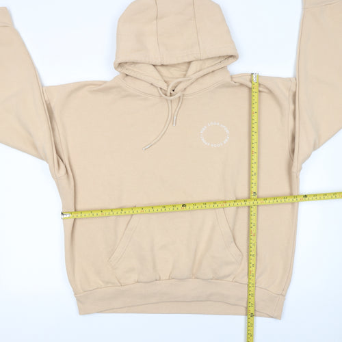 Pink Soda Sport Women Beige Hoodie UK 14 Pullover Cotton Blend