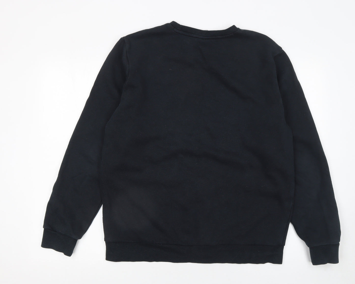 Puma Men's Black L Pullover Sweatshirt Crew Neck Logo Jumper