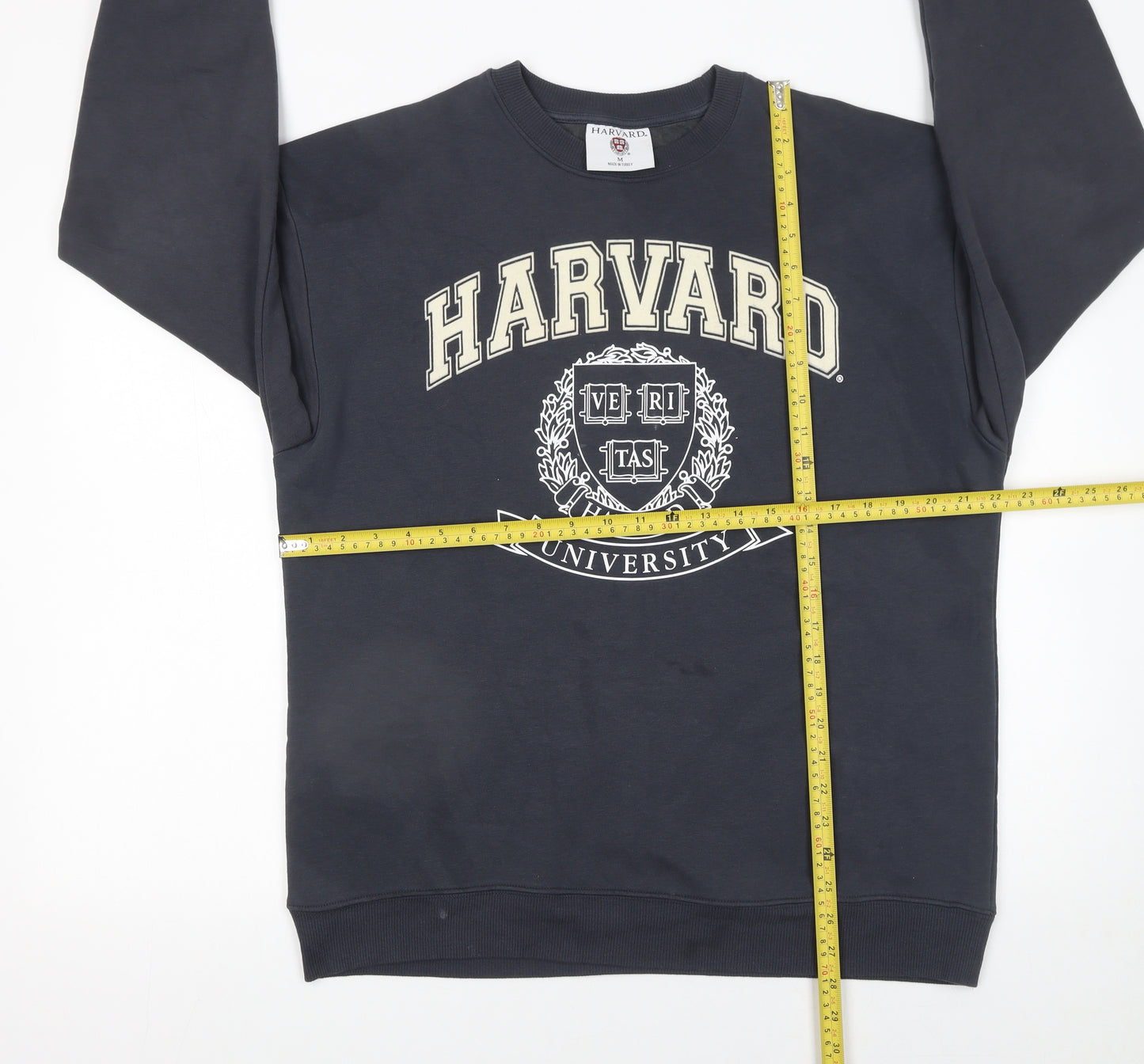 Harvard University Black Cotton Blend Women's Medium Sweatshirt