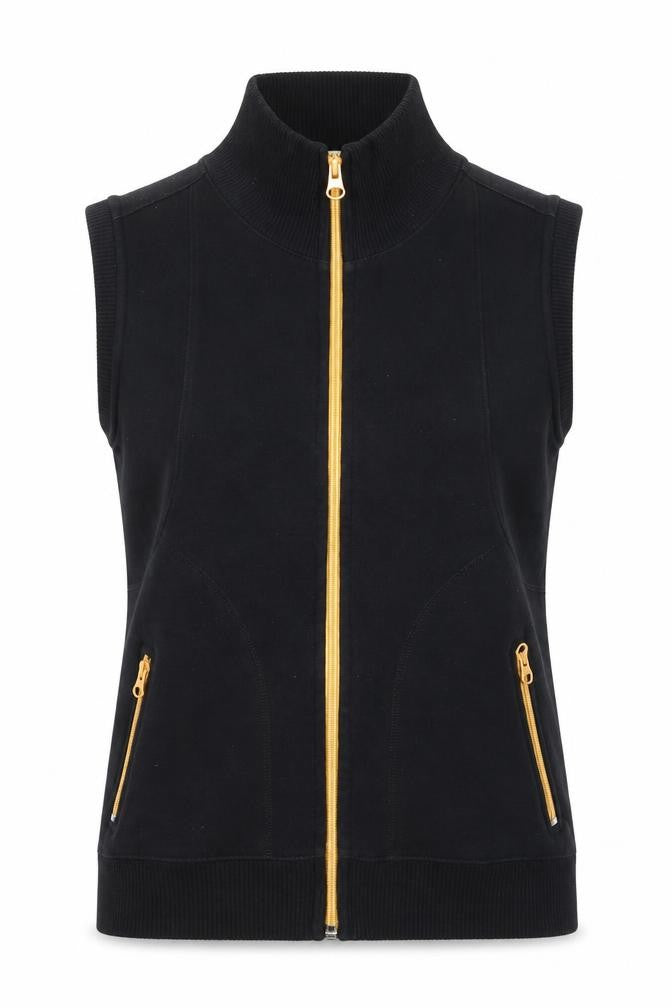Wills Sport Women's Black Full Zip Vest Hoodie 88cm S Cotton Blend