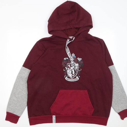 Harry Potter Women’s Burgundy Grey Gryffindor Hoodie XL Pullover