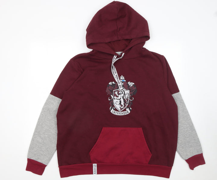 Harry Potter Women’s Burgundy Grey Gryffindor Hoodie XL Pullover