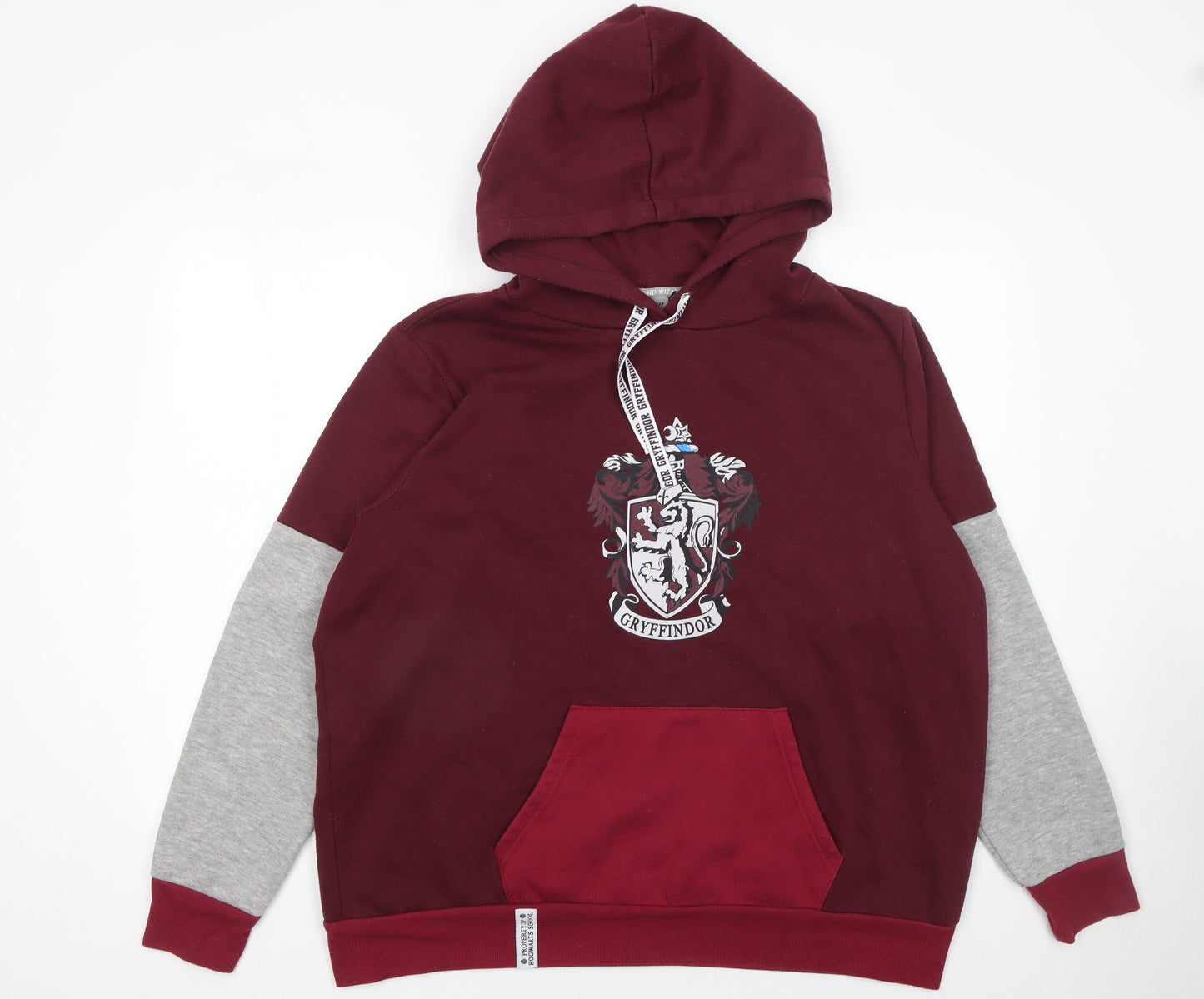Harry Potter Women’s Burgundy Grey Gryffindor Hoodie XL Pullover
