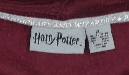 Harry Potter Women’s Burgundy Grey Gryffindor Hoodie XL Pullover