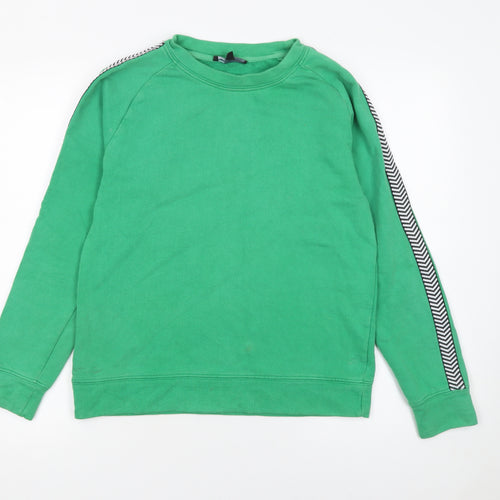 Moss Copenhagen Women Green Cotton Crew Neck Sweatshirt Size S