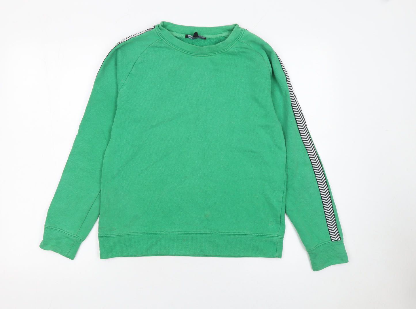 Moss Copenhagen Women Green Cotton Crew Neck Sweatshirt Size S