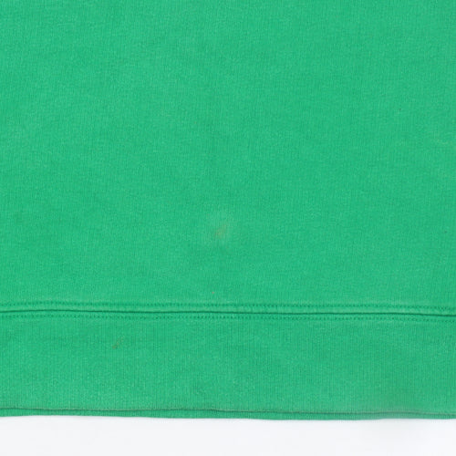 Moss Copenhagen Women Green Cotton Crew Neck Sweatshirt Size S