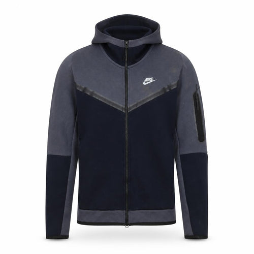 Nike Men Blue Full Zip Hoodie Size M Logo Sportswear