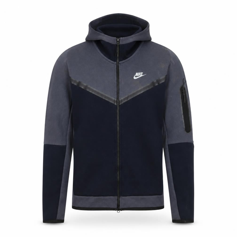 Nike Men Blue Full Zip Hoodie Size M Logo Sportswear