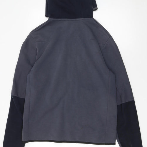 Nike Men Blue Full Zip Hoodie Size M Logo Sportswear