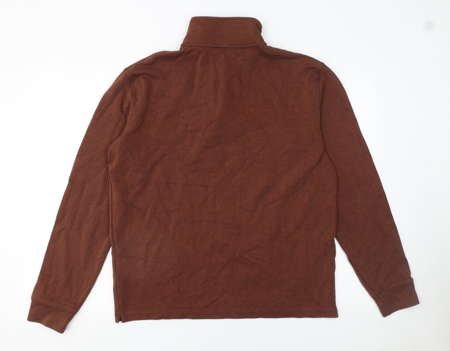 Marks and Spencer Men's Brown 1/2 Zip Pullover Sweatshirt Size M