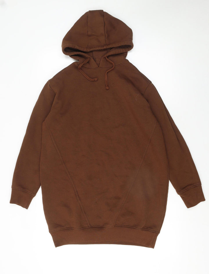 Threadbare Women’s Brown Pullover Hoodie Size 6 Cotton Blend Casual