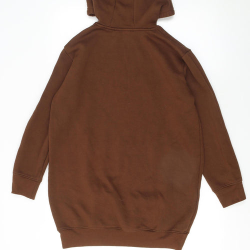 Threadbare Women’s Brown Pullover Hoodie Size 6 Cotton Blend Casual