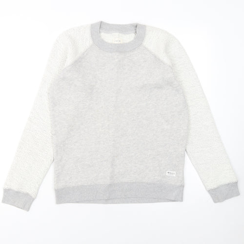 Jack Wills Womens Grey Cotton Blend Crew Neck Sweatshirt UK 6