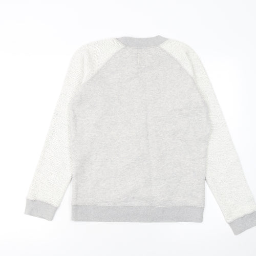 Jack Wills Womens Grey Cotton Blend Crew Neck Sweatshirt UK 6