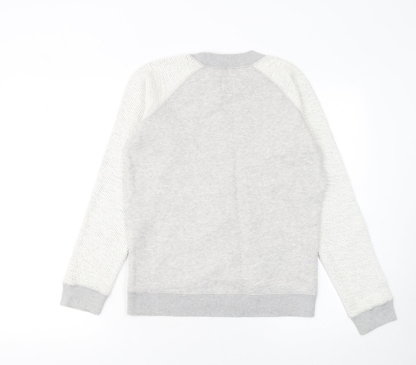 Jack Wills Womens Grey Cotton Blend Crew Neck Sweatshirt UK 6