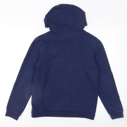 Adidas Boys Blue 11-12 Years Pullover Hoodie Logo Football Fleece
