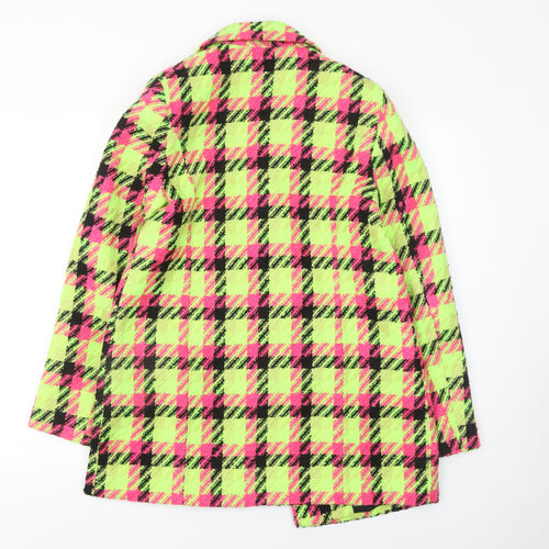 River Island Women’s Multicoloured Check Bouclé Blazer Size 8