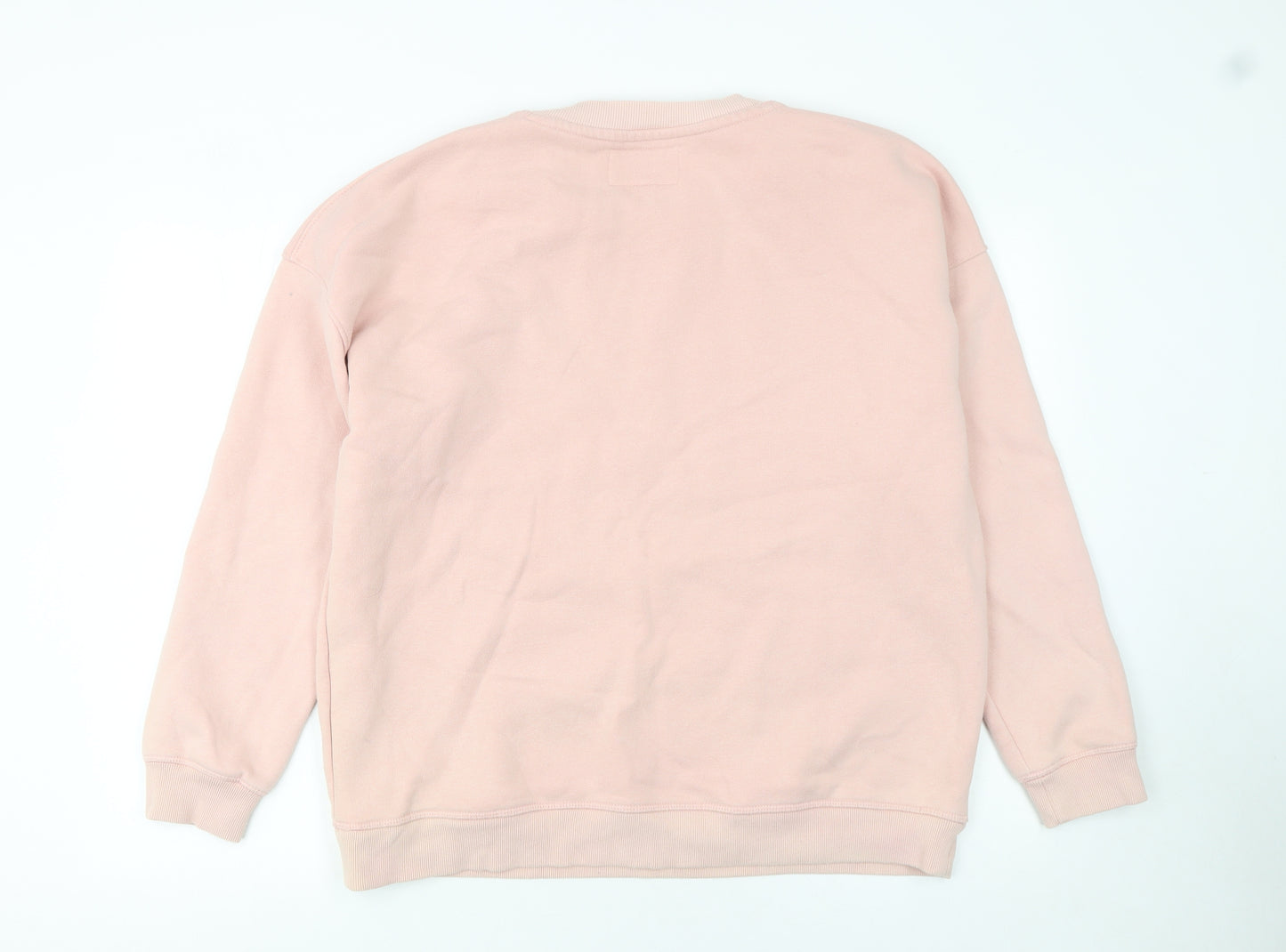 Jack Wills Women Pink Cotton Crew Neck Pullover Sweatshirt Size 12