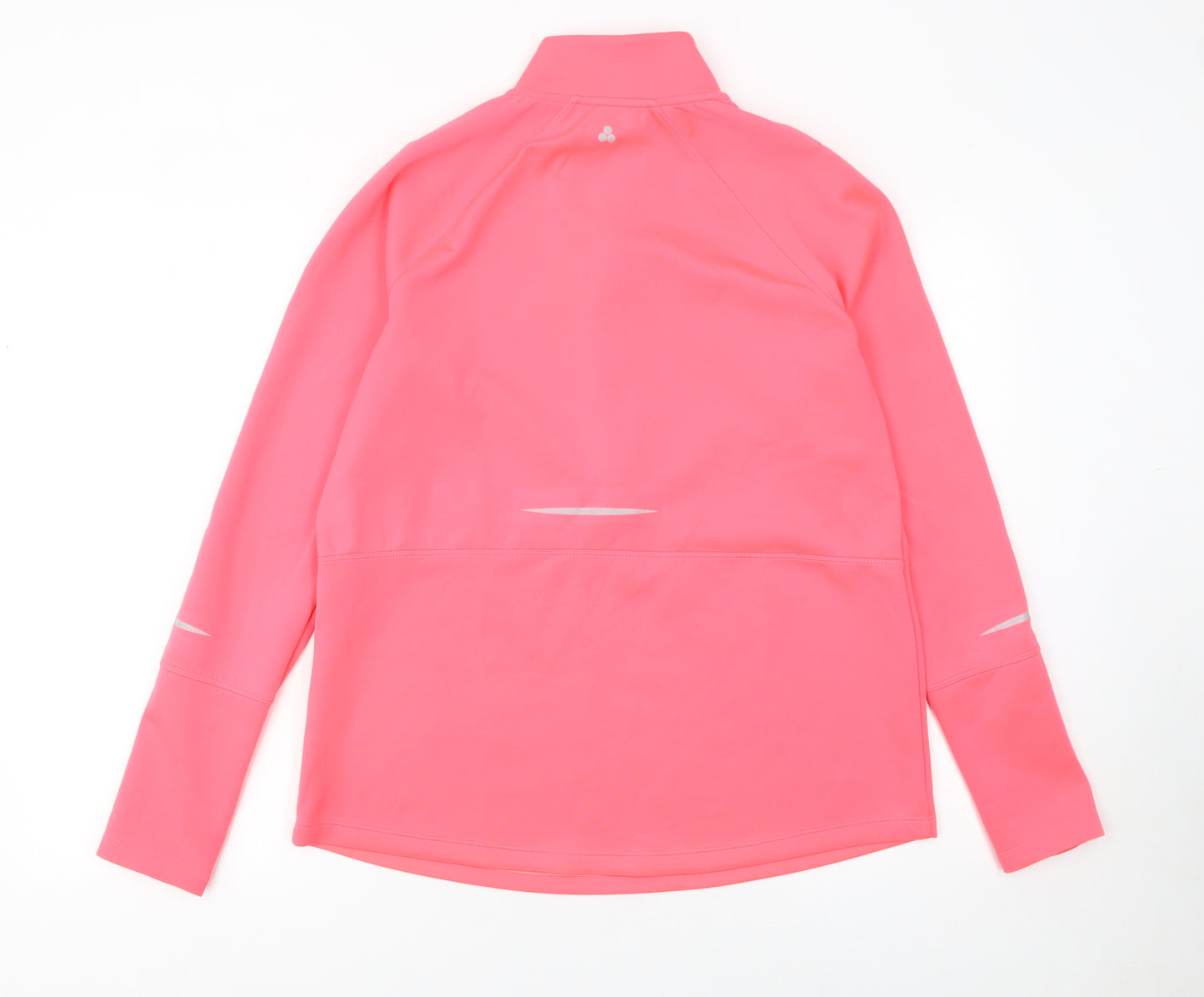 Dunnes Stores Womens Pink 1/4 Zip Pullover Sweatshirt Size 12 UK