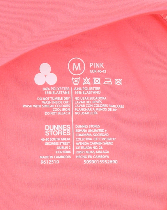 Dunnes Stores Womens Pink 1/4 Zip Pullover Sweatshirt Size 12 UK