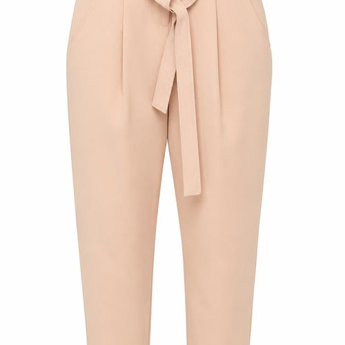 New Look Women’s Beige Paperbag High Waist Tapered Trousers Size 8