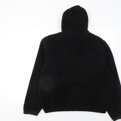 Ellesse Boys Black Fleece Hooded Full Zip Winter Jacket 13-14 Years