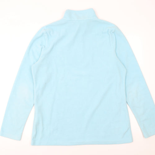 Regatta Women's Blue Fleece Pullover Sweatshirt UK 14 1/4 Zip Lightweight
