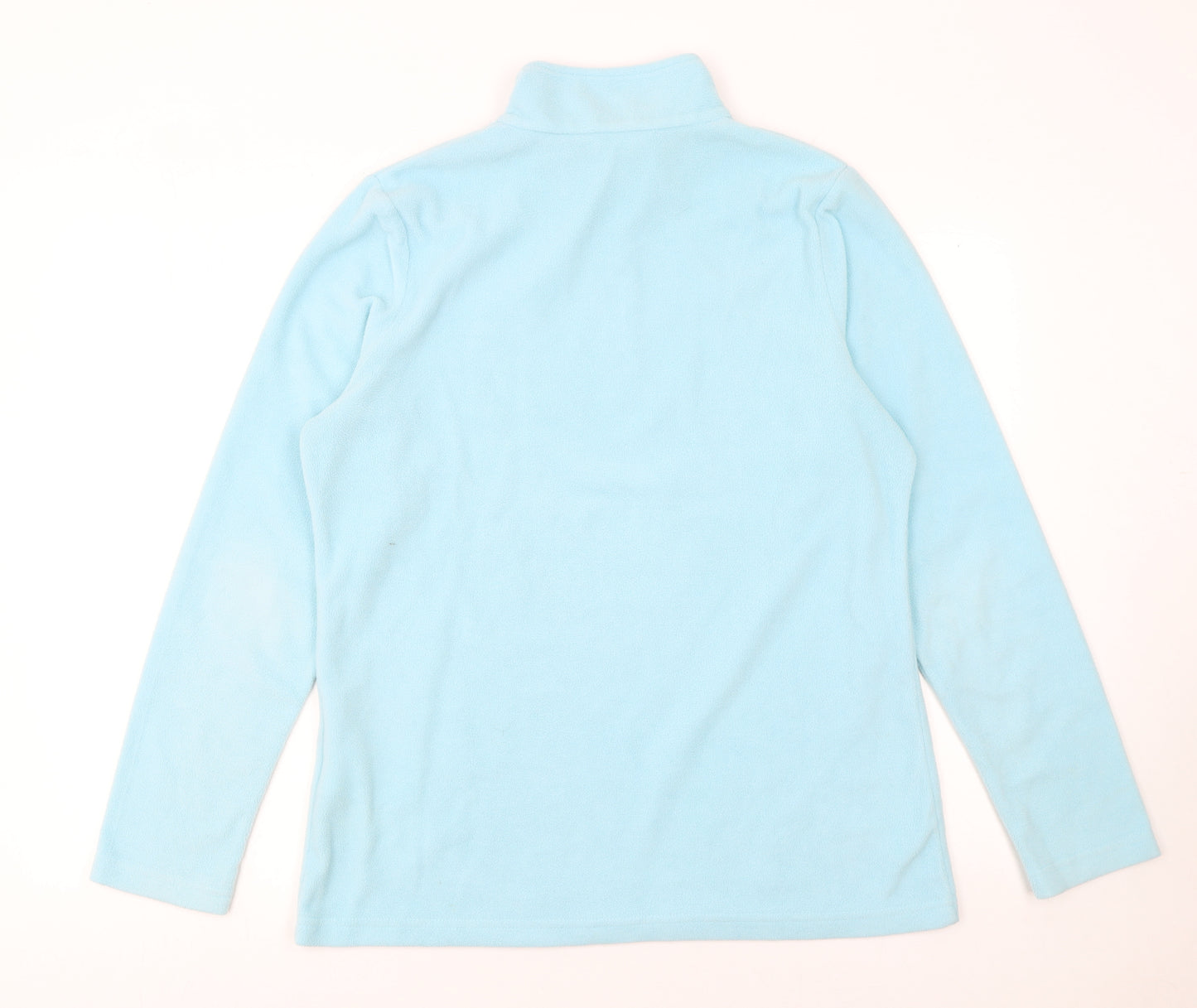 Regatta Women's Blue Fleece Pullover Sweatshirt UK 14 1/4 Zip Lightweight