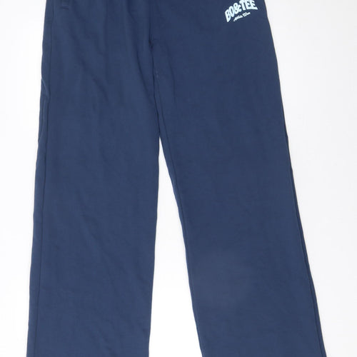 BO&TEE Womens Blue XS Cotton Sweatpants with Logo