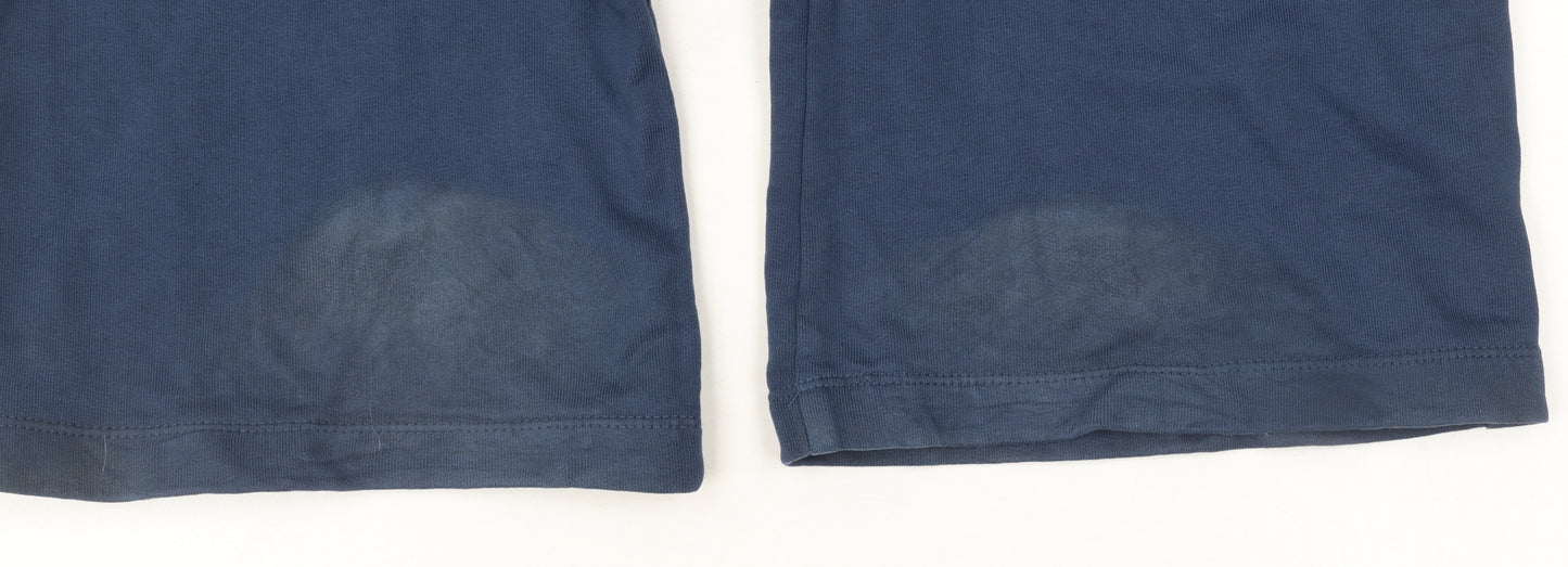 BO&TEE Womens Blue XS Cotton Sweatpants with Logo