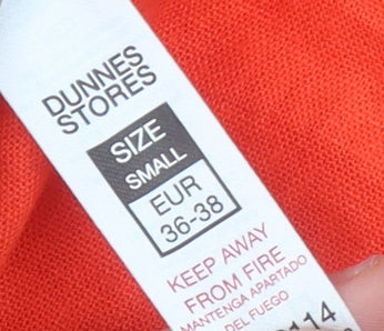 Dunnes Stores Women’s Orange Linen Blend Midi A-Line Dress Size S
