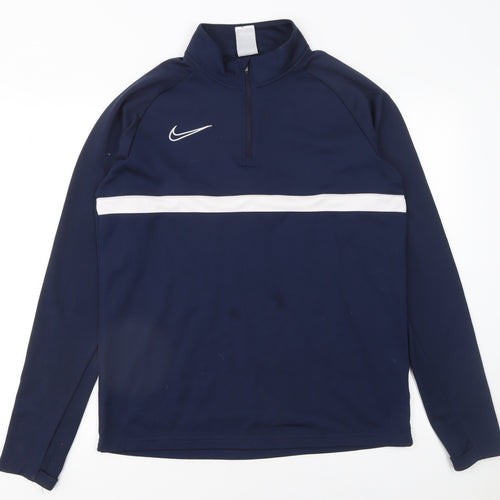 Nike Men's Blue Dri-FIT 1/4 Zip Athletic Sweatshirt Medium