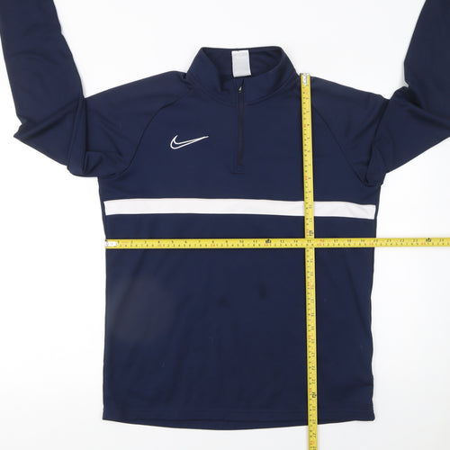 Nike Men's Blue Dri-FIT 1/4 Zip Athletic Sweatshirt Medium