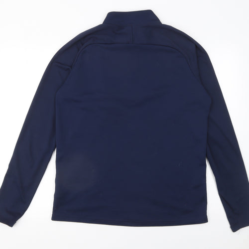 Nike Men's Blue Dri-FIT 1/4 Zip Athletic Sweatshirt Medium