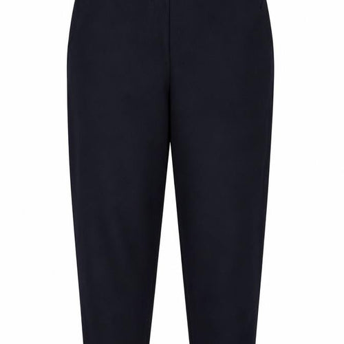 Savida Women’s Navy Cropped Tapered Trousers Size 12
