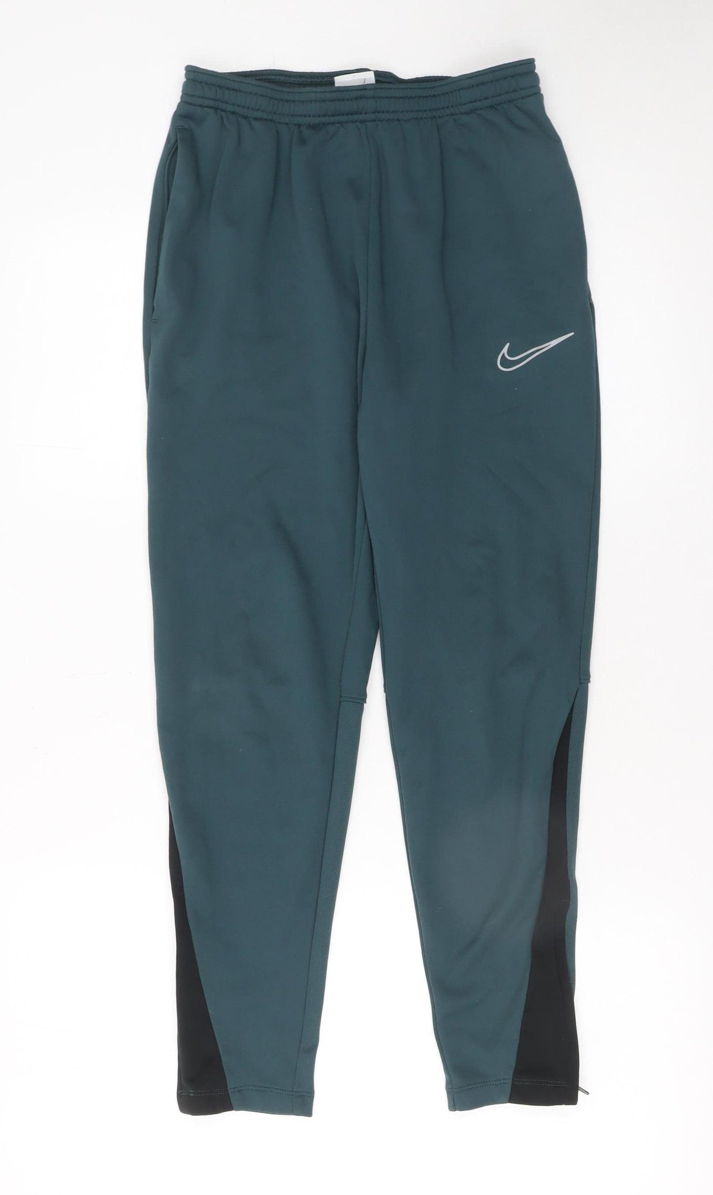 Nike Boys Green Therma-Fit Jogger Trousers Size 14 Years Fleece Warm