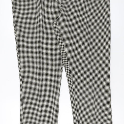 Carolyn Donnelly Women’s Black Houndstooth Slim Fit Stretch Trousers UK 12