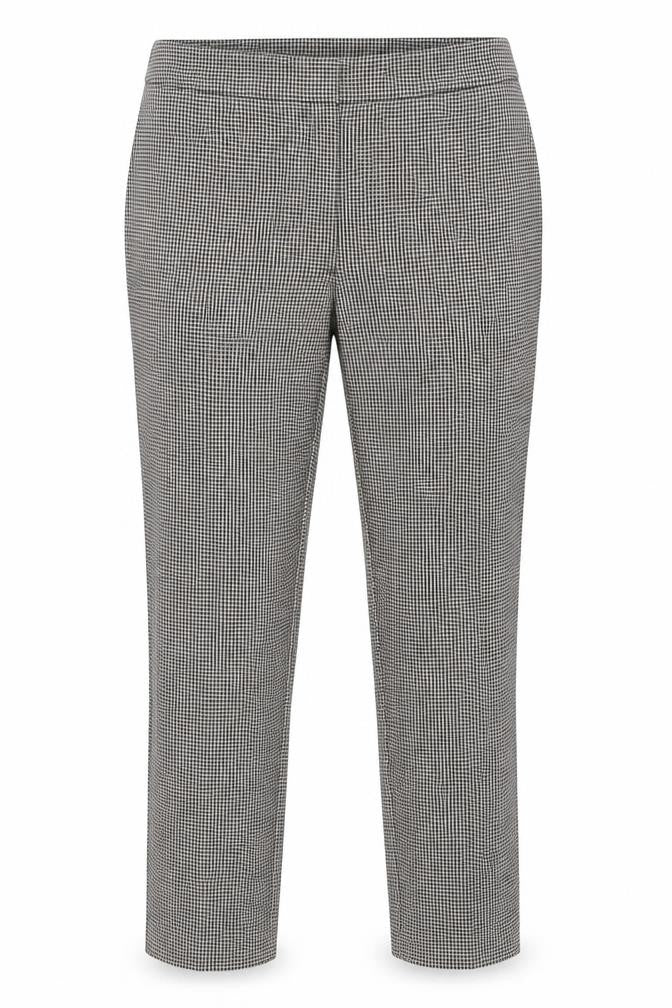Carolyn Donnelly Women’s Black Houndstooth Slim Fit Stretch Trousers UK 12