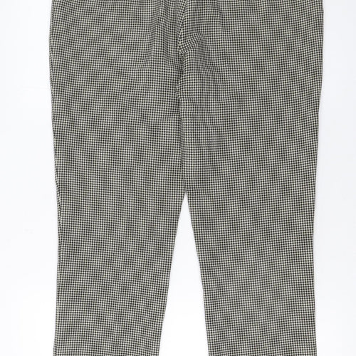 Carolyn Donnelly Women’s Black Houndstooth Slim Fit Stretch Trousers UK 12
