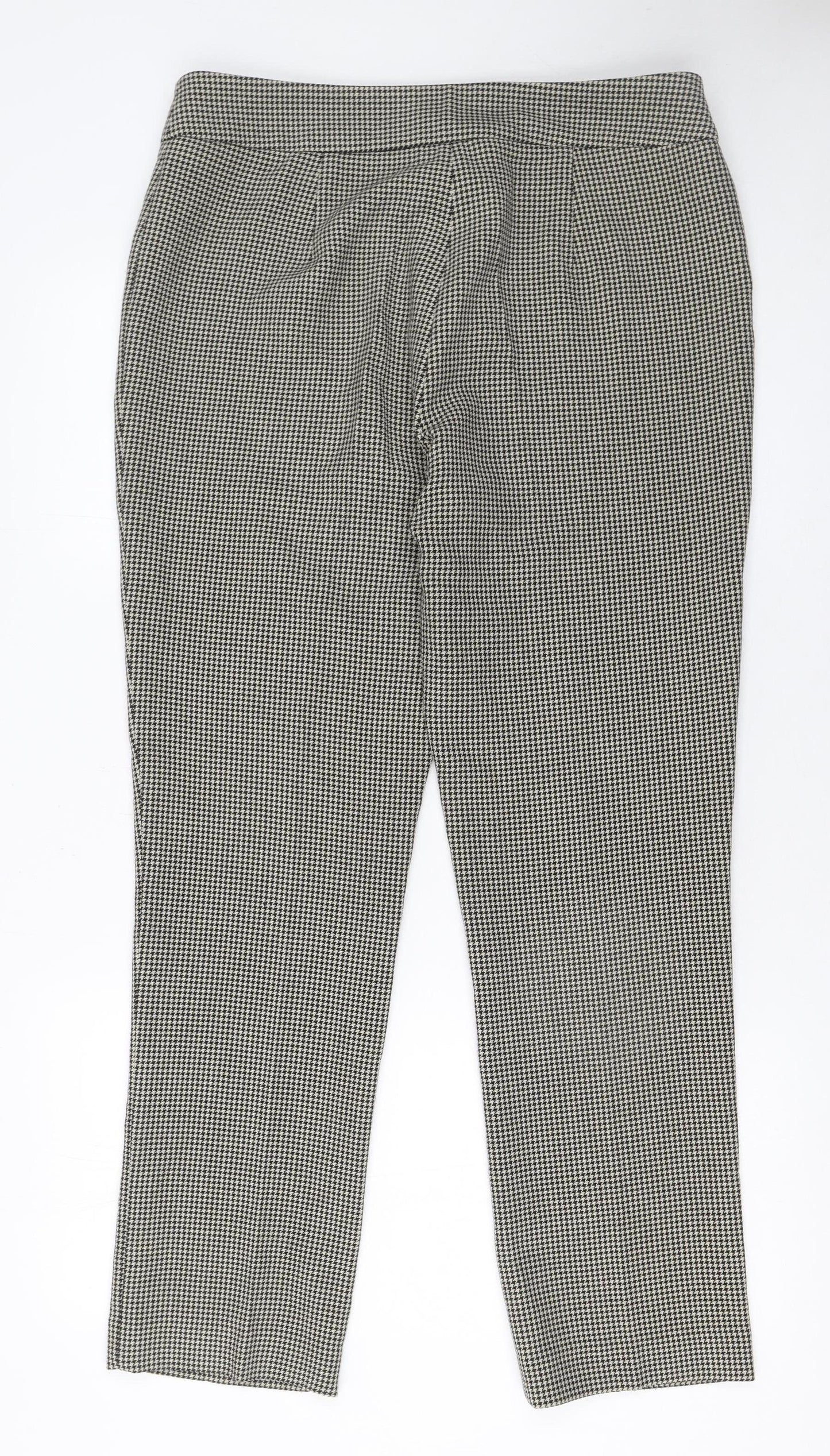 Carolyn Donnelly Women’s Black Houndstooth Slim Fit Stretch Trousers UK 12