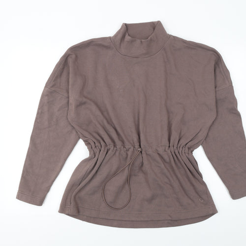 Marks and Spencer Women Brown Size 12 Drawstring Cowl Neck Sweatshirt