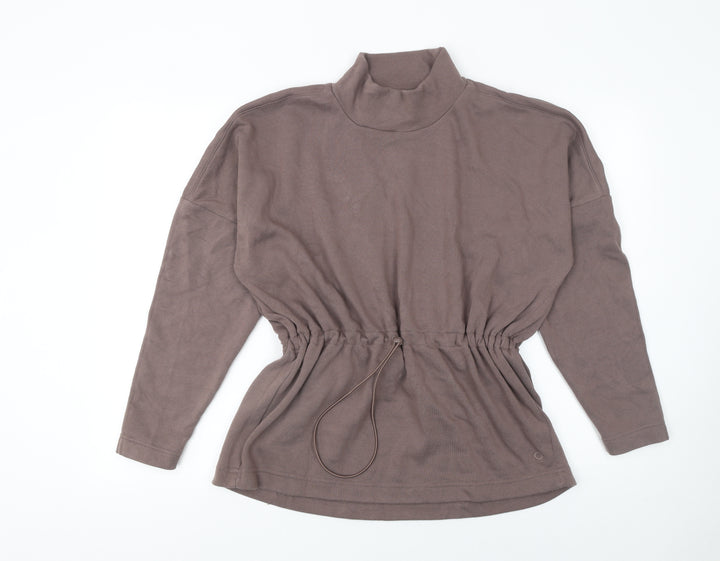 Marks and Spencer Women Brown Size 12 Drawstring Cowl Neck Sweatshirt
