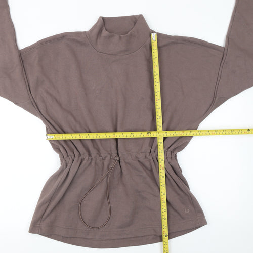 Marks and Spencer Women Brown Size 12 Drawstring Cowl Neck Sweatshirt