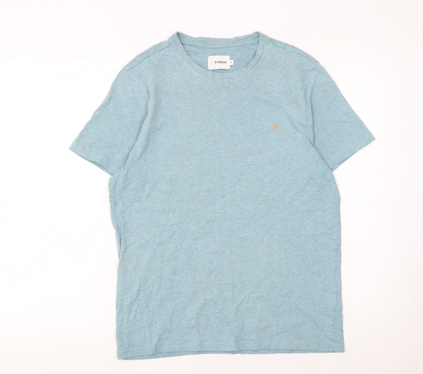 Farah Men's Blue Cotton Crew Neck Short Sleeve T-Shirt M