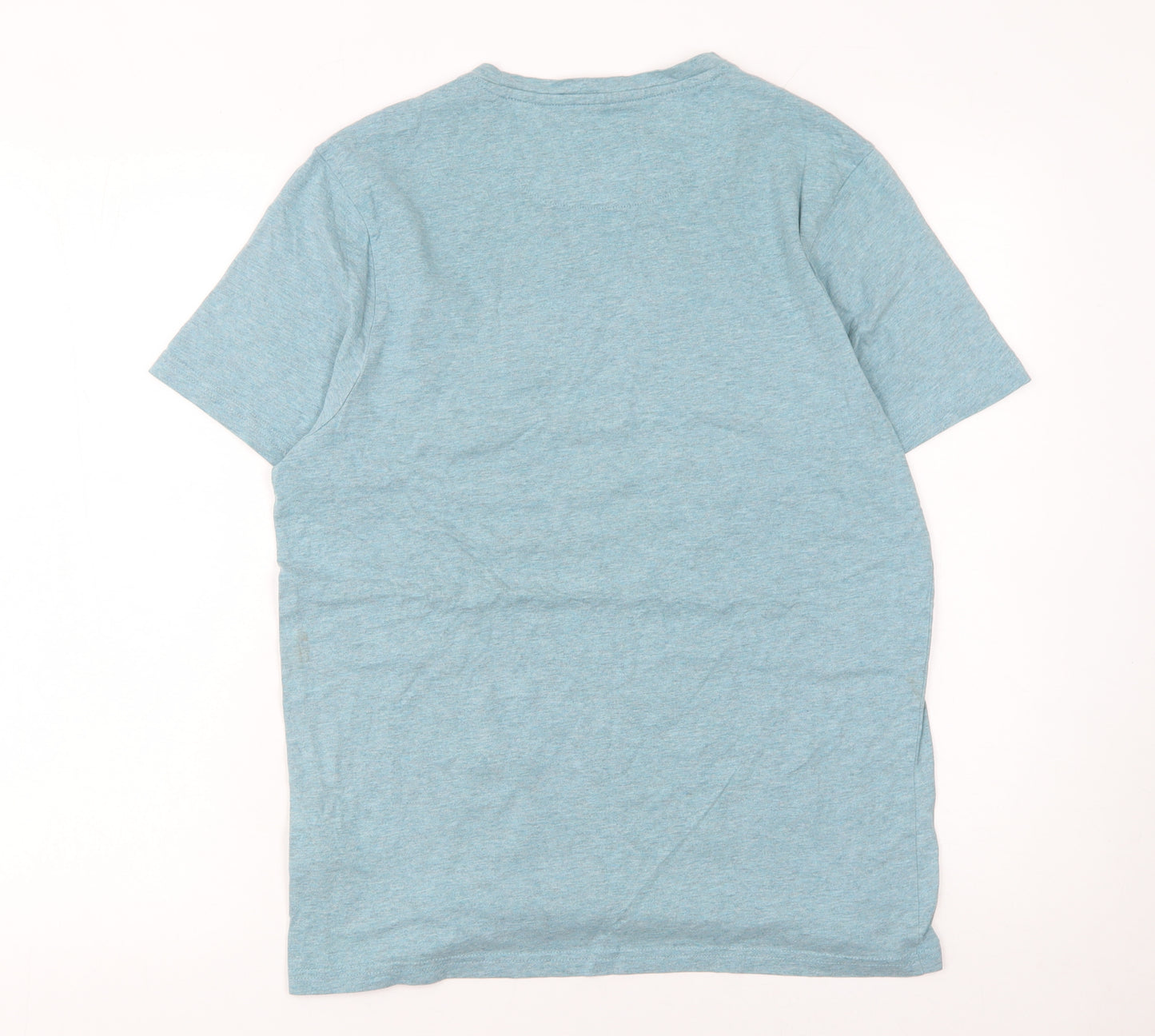 Farah Men's Blue Cotton Crew Neck Short Sleeve T-Shirt M