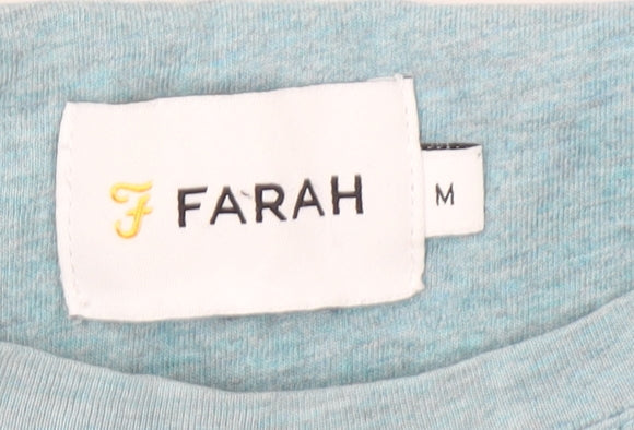 Farah Men's Blue Cotton Crew Neck Short Sleeve T-Shirt M